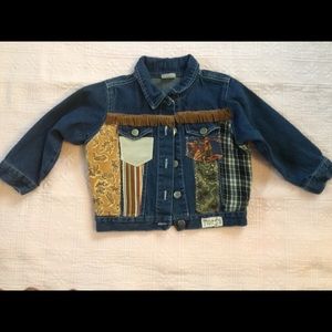 Boys Denim Western Applicated Jacket